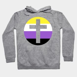 Nonbinary Pride Cross Hoodie